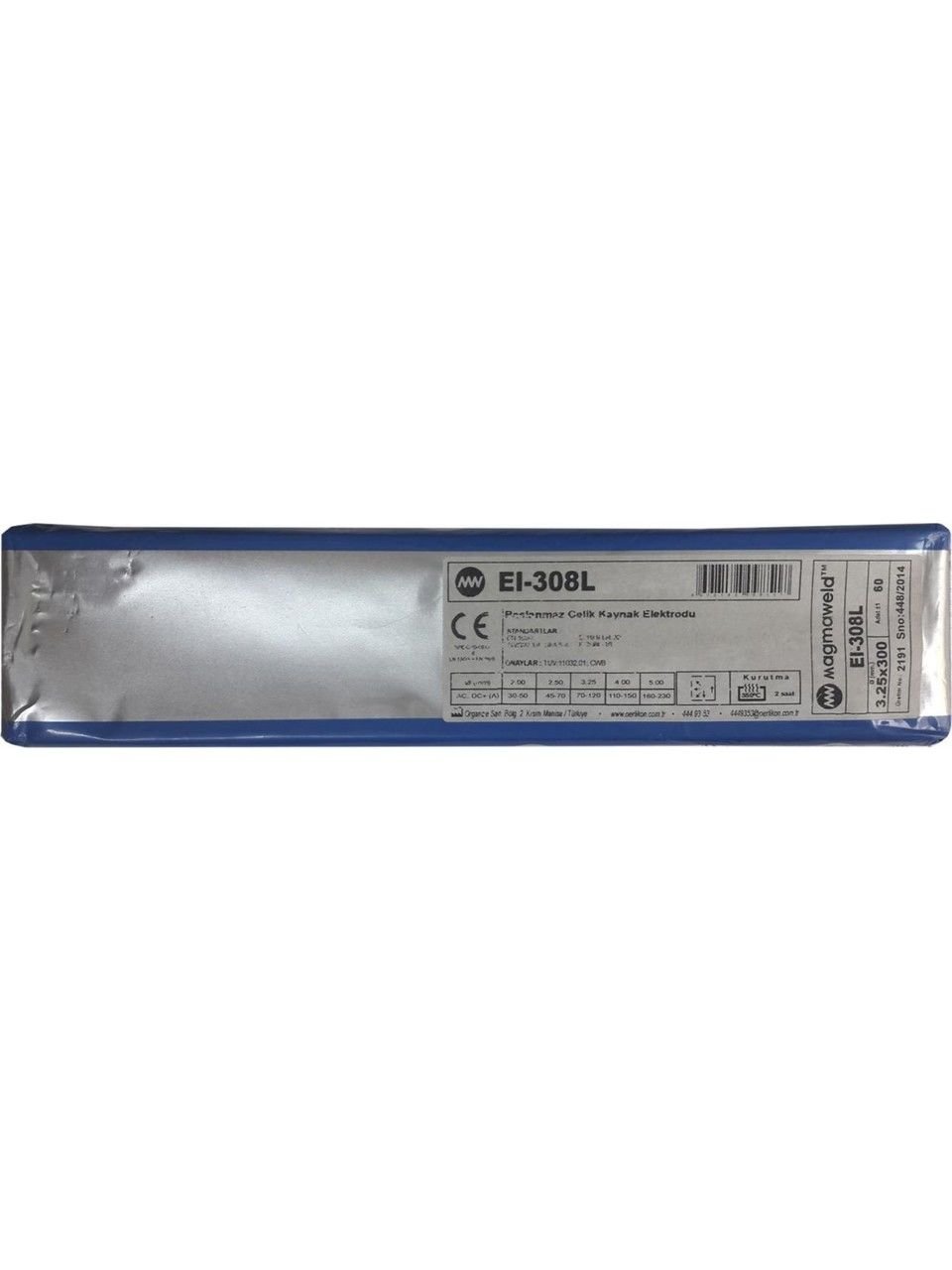 Magmaweld Örtülü Paslanmaz Çelik Elektrod Eı 308L 2,00X300 Mm (1 Paket/125 Adet)