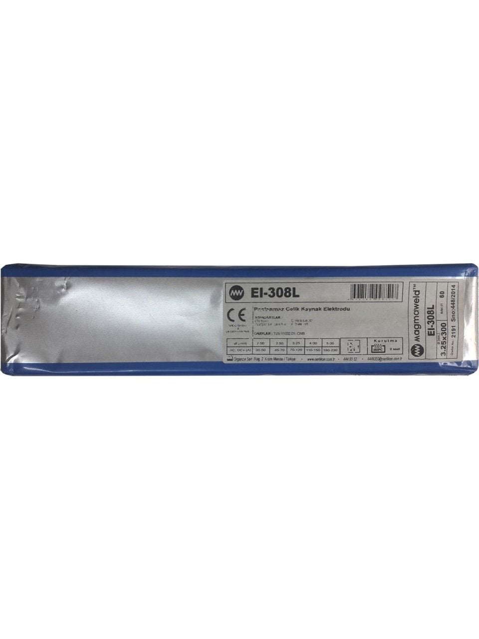 Magmaweld Örtülü Paslanmaz Çelik Elektrod Eı 308L 2,00X300 Mm (1 Paket/125 Adet)