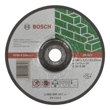 Bosch Taş Kesme Diski Expert For Stone Bombeli 180x22,23x3,0 mm (C 24 R BF) - 2608600317
