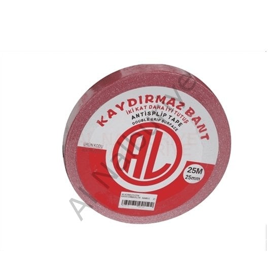 Kaydırmazlık Bandı Kırmızı 50 mm 25 Metre