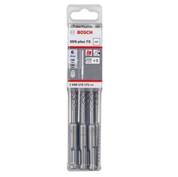 Bosch SDS Plus-7X Kırıcı Delici Uç 6,0x165 mm (10 Adet) - 2608576175