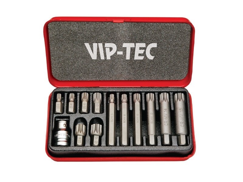 Vip-Tec Spline Lokmalı Bits Takımı 1/2 İnç 13 Parça - VT114131