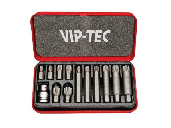 Vip-Tec Spline Lokmalı Bits Takımı 1/2 İnç 13 Parça - VT114131