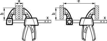 Bessey Cırcır Mekanizmalı Tek El İşkence 600Mm 2000N - BESEZ60-8