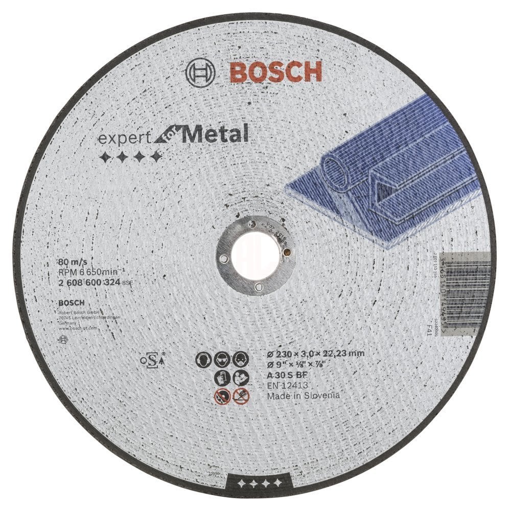 Bosch Metal Kesme Diski Expert For Metal Düz 230x22,23x3,0 mm (A 30 S BF) - 2608600324