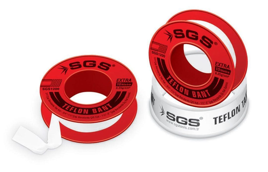 SGS 1200 Teflon Bant Extra 12 Mm X 10 M X 0,25 Gr
