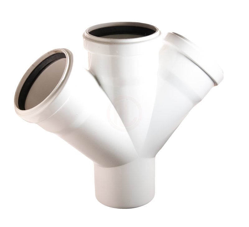 Plastherm PVC Çift Çatal (Tip 1 - 45°) 110x50 mm - PV071100100
