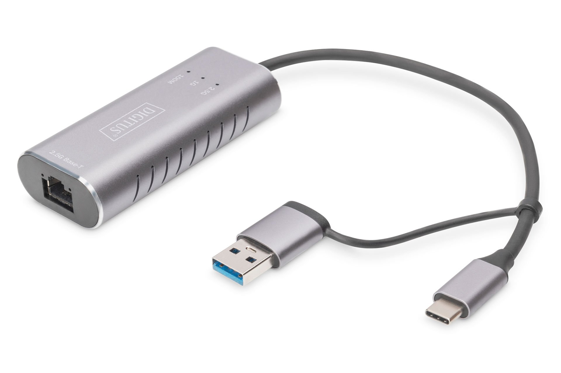 Assmann Digitus Usb Tip C™ Gigabit Ethernet Adaptörü 2.5G, Usb-C™ + Usb-A (Usb 3.1/3.0)