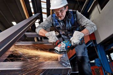 Bosch Akülü Avuç Taşlama Makinesi X-Lock GWX 18V-15 SC (2 x 8,0 Ah Akü) (125 mm) - 06019H6501