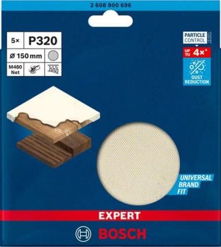 Bosch Ağ Zımpara Expert M480 Ø150 mm 320 Kum (5 Adet) - 2608900696