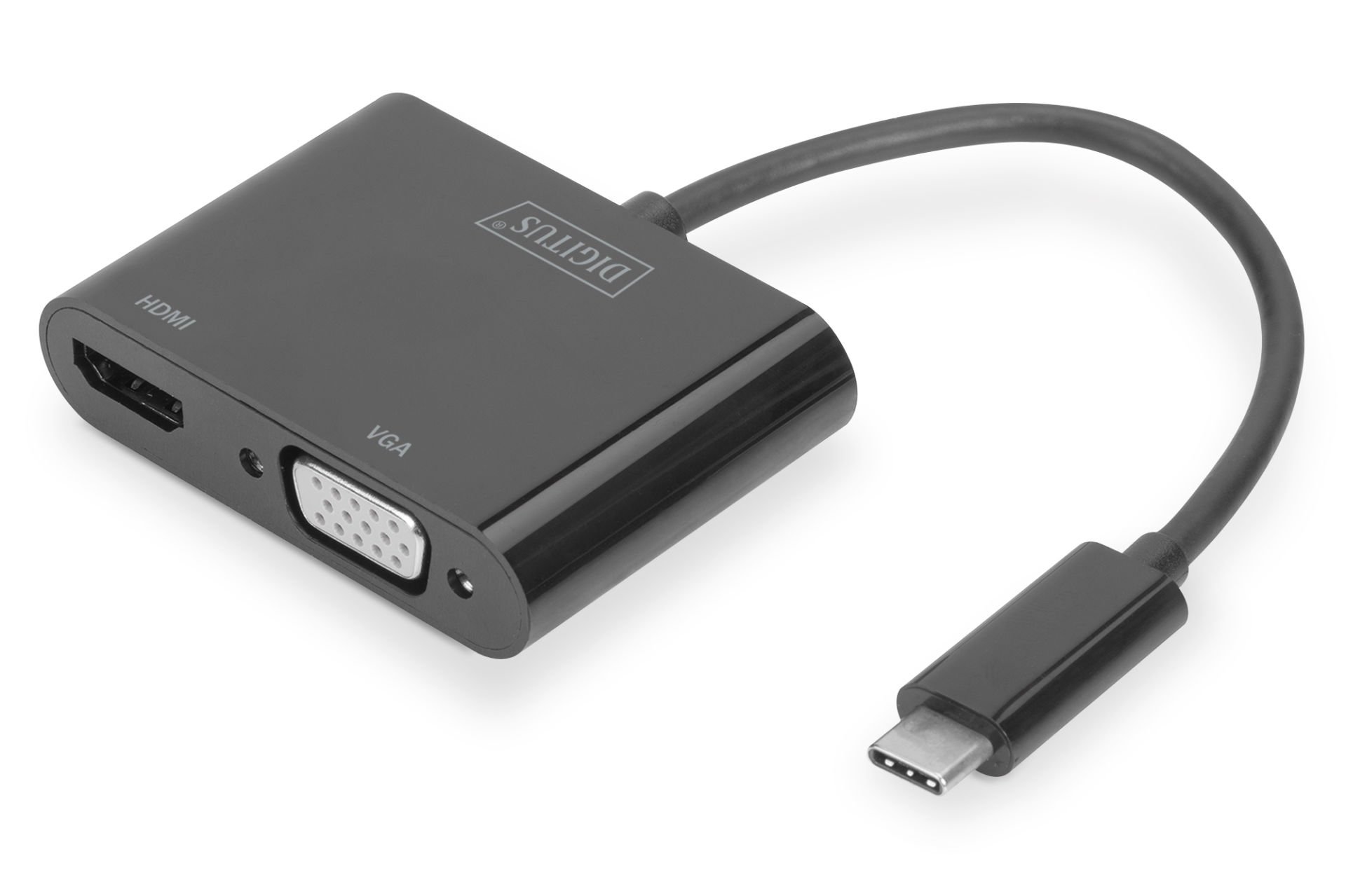 Assmann Digitus Usb 3.1 (Gen. 1) (Usb Tip C) Hdmı + Vga Grafik Adaptörü Giriş: 1 X Usb Tip C Erkek (Bilgisayar Bağlantısı İçin) Çıkış: 1 X Hdmı A (19-Pin) Dişi (Uhd, 4K/30Hz), 1 X Vga (Hd15) Dişi (Full Hd) Plastik