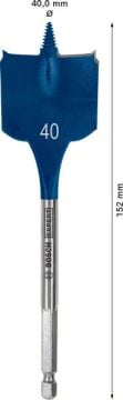 Bosch Ahşap Matkap Uç Expert SCS Yaprak HEX 40x152 mm - 2608900330