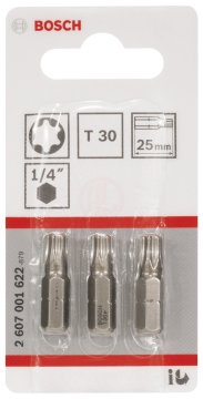 Bosch Vidalama Ucu Extra Hard T30x25 mm (3 Adet) - 2607001622