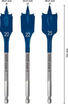 Bosch Ahşap Matkap Uç Expert SCS Yaprak HEX Set (3 Parça) - 2608900331