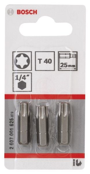 Bosch Vidalama Ucu Extra Hard T40x25 mm (3 Adet) - 2607001625