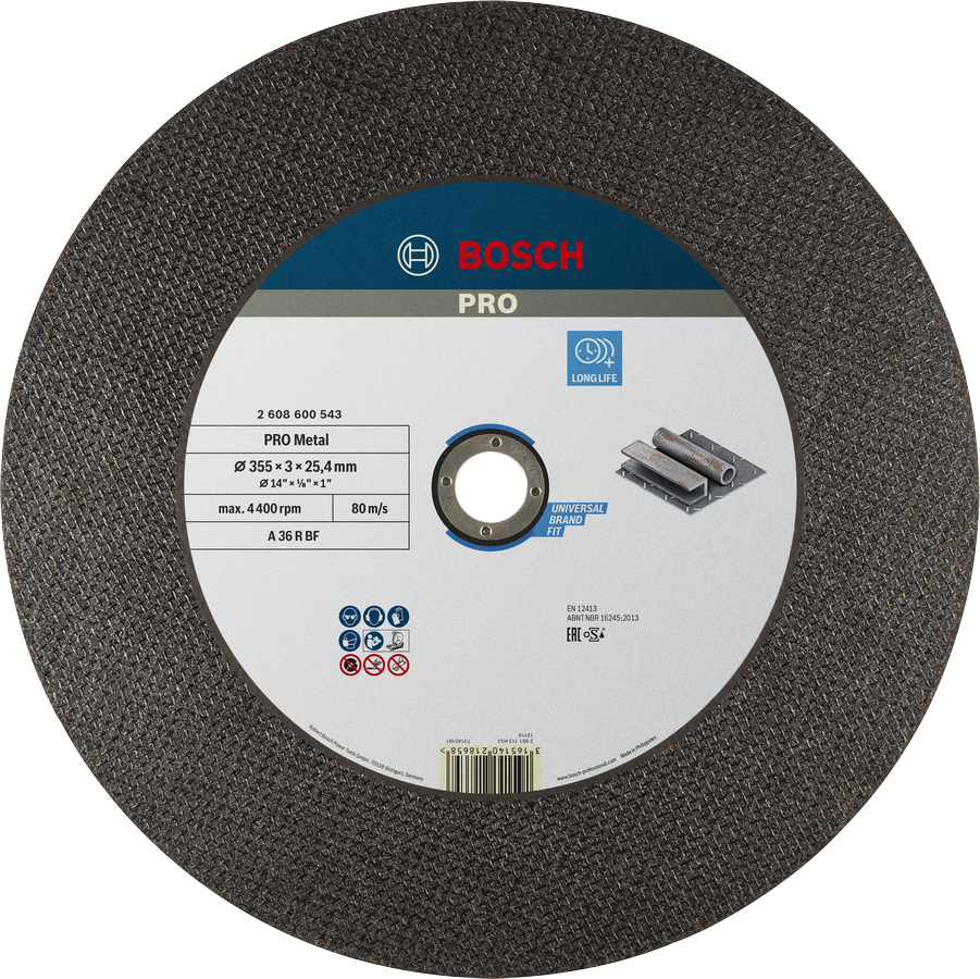 Bosch Metal Kesme Diski Expert For Metal Düz 350x25,4x2,8 mm (A 36 R BF) - 2608600543