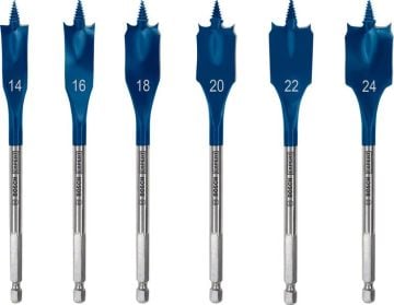 Bosch Ahşap Matkap Uç Expert SCS Yaprak HEX Set (6 Parça) (14-24 mm) - 2608900332
