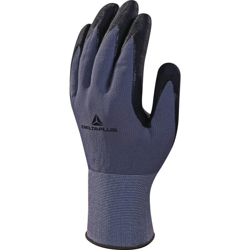Deltaplus Evolution Avuç İçi Nitril Kaplama Polyamide Spandex Örme Eldiven VE726 Siyah 8-10