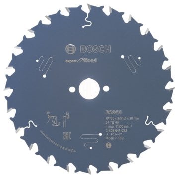Bosch Daire Testere Bıçağı Expert For Wood 165x20 mm 24 Diş (2,6/1,6 mm) - 2608644022