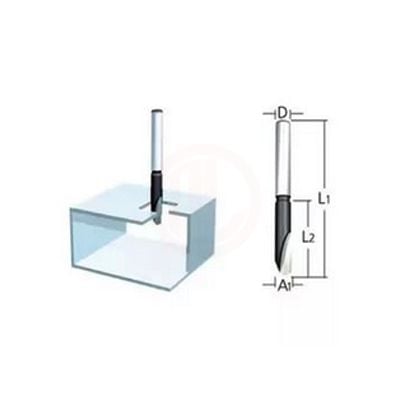 Makita Freze Ucu Alüminyum Nokta Çerçeve Yuvarlama 6x6x65 mm (7930876)