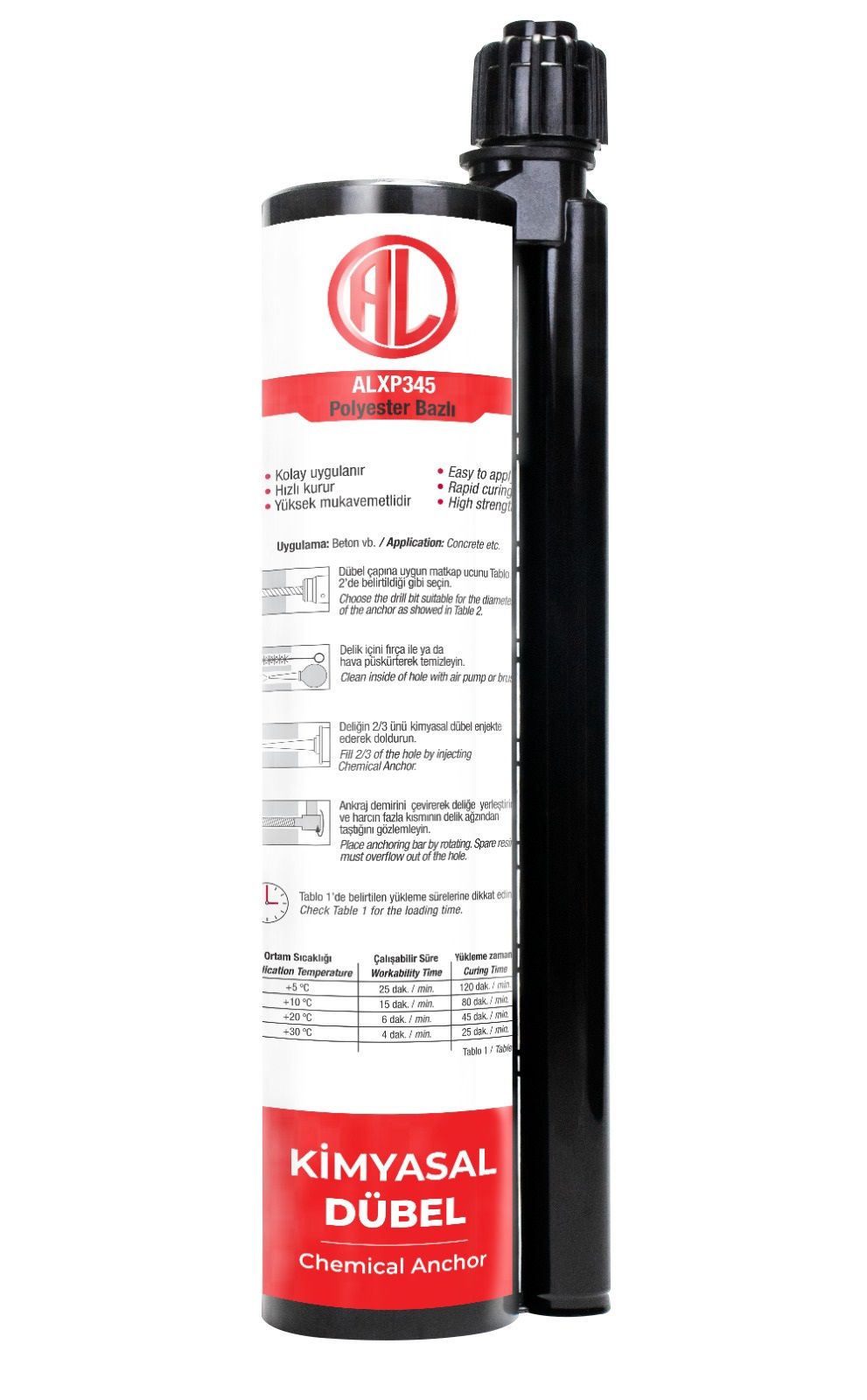 Kimyasal Dübel Polyester Bazlı 345 ML Kartuş