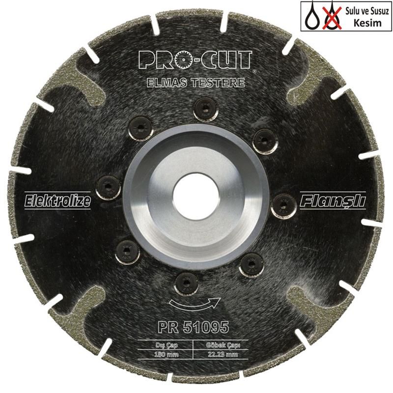 Procut Elmas Daire Testere Elekrolize 180X22,23 Mm (Pr51095)