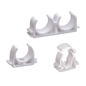 KAS PPRC Kelepçe Tekli Beyaz 25 mm