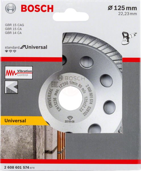 Bosch Elmas Çanak Disk Standard For Universal Turbo 125 Mm - 2608601574