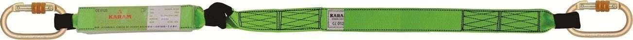 Karam Tek Kol Şok Emici Kolon Halatlı Çift Karabinalı