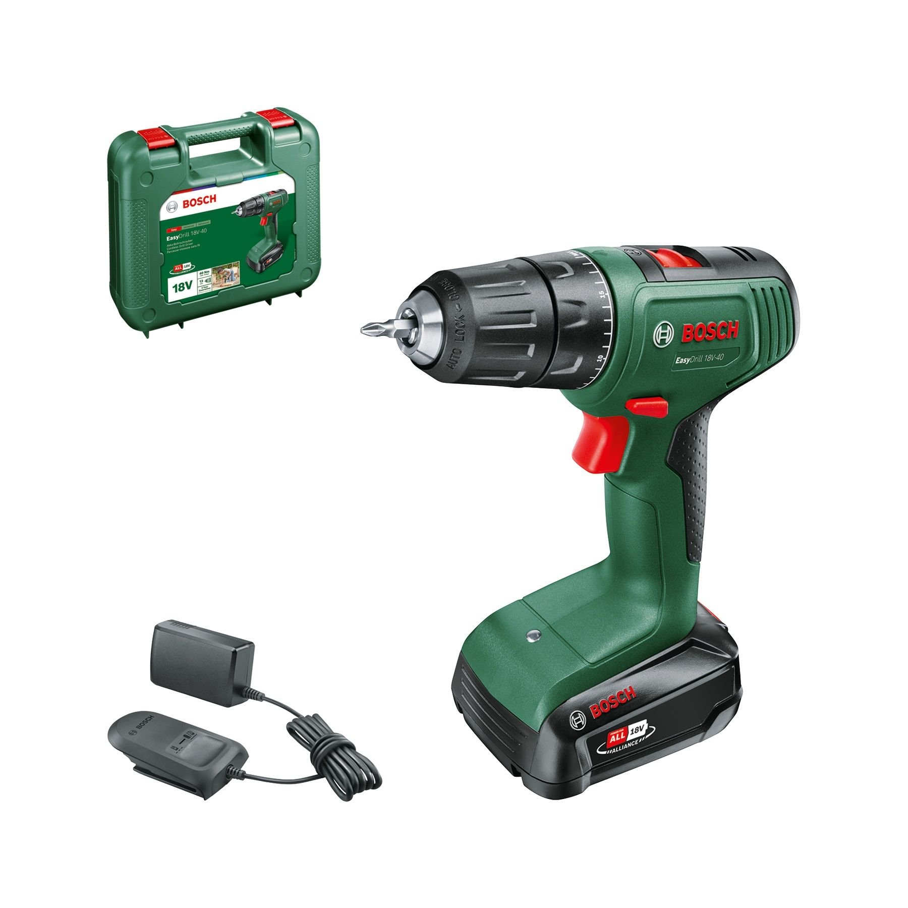 Bosch Akülü Vidalama Makinesi EasyDrill 18V-40 (1 x 2,0 Ah Akü) - 06039D8004