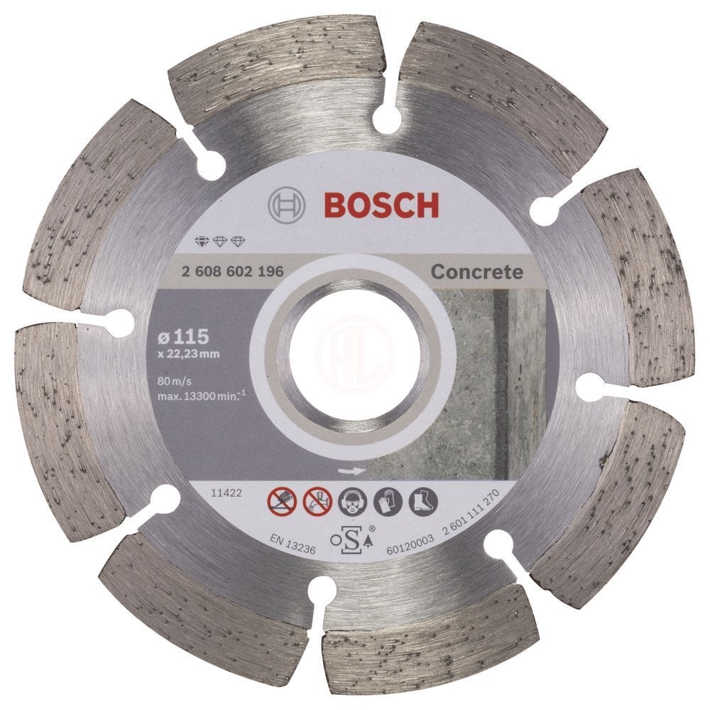 Bosch Elmas Kesme Diski Standard For Concrete 115x22,23 mm - 2608602196