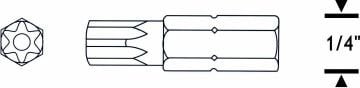 Proscr Delikli Torx Bits Uç 25 Mm T7 (Scr03201)