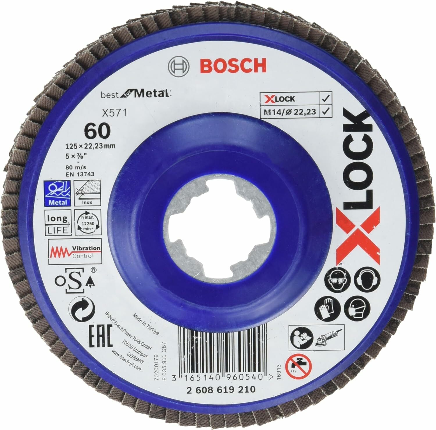 Bosch X-Lock Flap Disk BestforMetal 125 mm 60 Kum - 2608619210