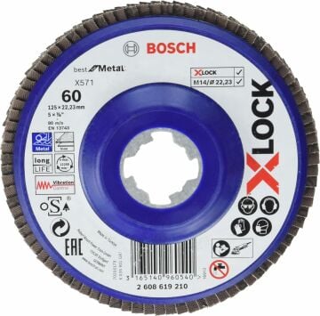 Bosch X-Lock Flap Disk BestforMetal 125 mm 60 Kum - 2608619210