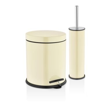 Rulopak 3 Lt Pedallı Çöp Kovası 2 Li Set Krem