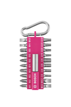 Bosch 21 Parça Yaylı Kancalı Vidalama(Pembe) - 2607002821