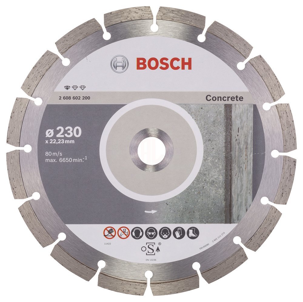 Bosch Elmas Kesme Diski Standard For Concrete 230x22,23 mm - 2608602200