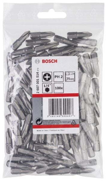 Bosch Vidalama Ucu Extra Hard PH2x25 mm (100 Adet) - 2607001514