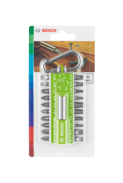 Bosch 21 Parça Yaylı Kancalı Vidalama(Yeşil) - 2607002823