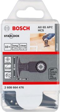 Bosch Starlock Testere Ucu Wood AII 65 APC 65 mm (10 Adet) - 2608664476