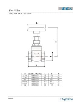 Eca ŞİBER VALF G 1 - 601003003