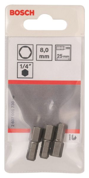 Bosch Vidalama Ucu Extra Hard HEX2x25 mm (3 Adet) - 2607001718