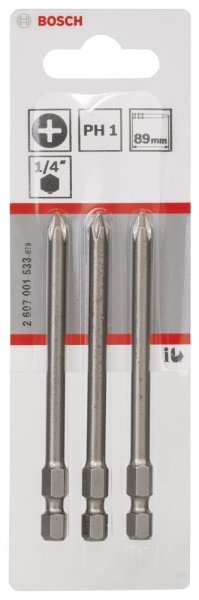 Bosch Vidalama Ucu Extra Hard PH1x89 mm (3 Adet) - 2607001533