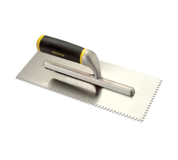 Dekor Hassan Seramik Malası Alüminyum Saplı Üçgen Dişli Yay Çeliği 30 Cm