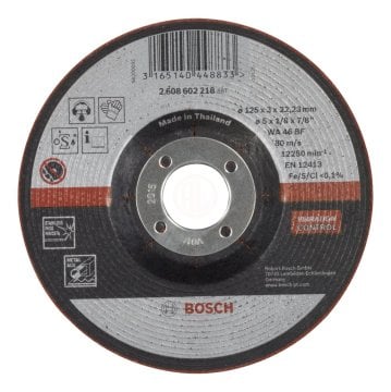 Bosch Yarı Esnek Taşlama Diski Inox Bombeli 125x22,23x3,0 mm (WA 46 BF) - 2608602218