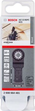 Bosch Starlock Testere Ucu Hard Wood AIZ 32 BSPC 32 mm (10 Adet) - 2608664481