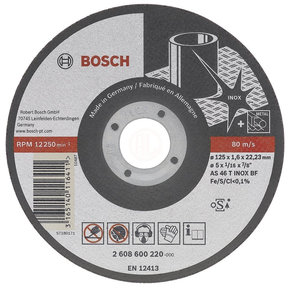 Bosch Paslanmaz Çelik Kesme Diski Turbo Rapido 115x22,23x1,0 mm (A 60 W BF 41) - 2608602220