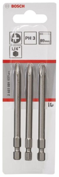 Bosch Vidalama Ucu Extra Hard PH3x89 mm (3 Adet) - 2607001537