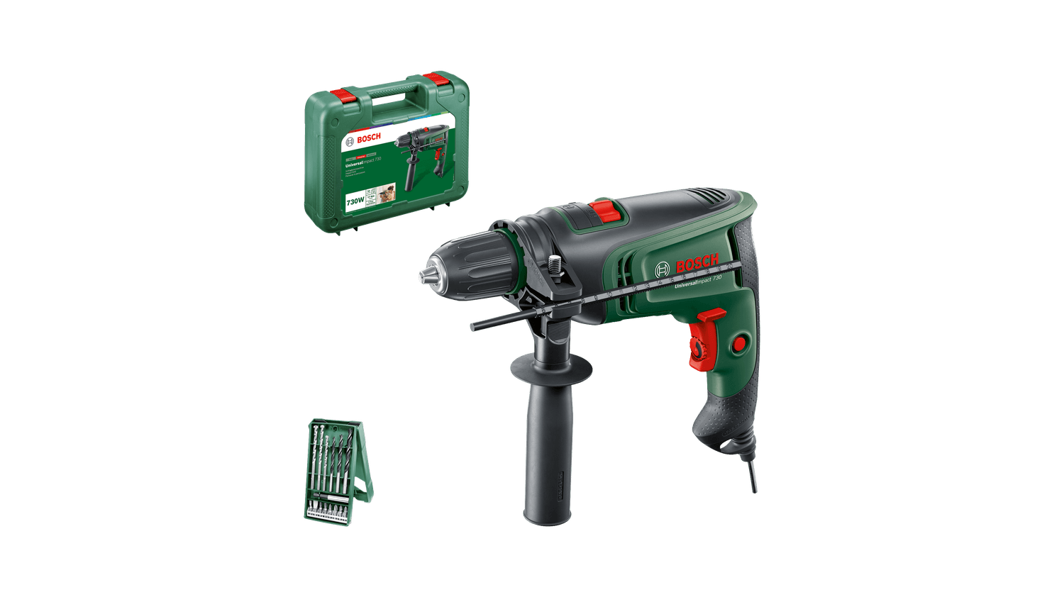 Bosch Darbeli Matkap 730 + 15 Parça X-Line Set
