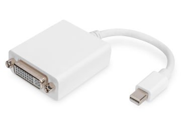 Assmann Mini Displayport (Dp) Dvı-I Adaptörü, Kablolu, Mini Dp Erkek - Dvı-I (24+5) Dişi, 0.15 Mt, Dp 1.1A Uyumlu, Dp 1.2 Uyumlu, 2X Zırhlı, Ul, Ce, Nikel Kaplama, Beyaz Renk